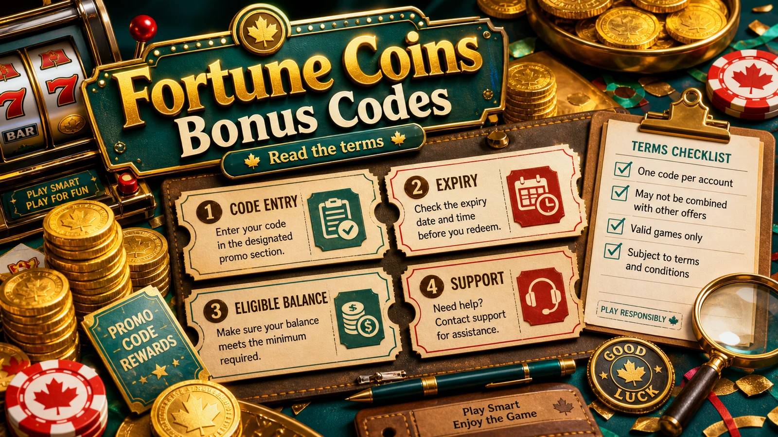 Fortune Coins Casino Bonus Codes content banner