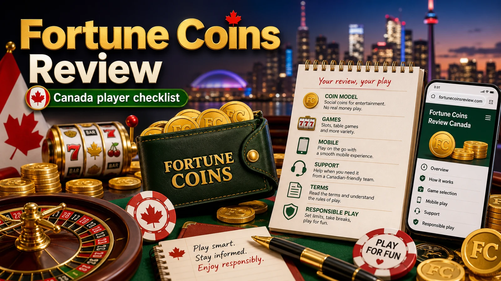 Fortune Coins Casino Review content banner